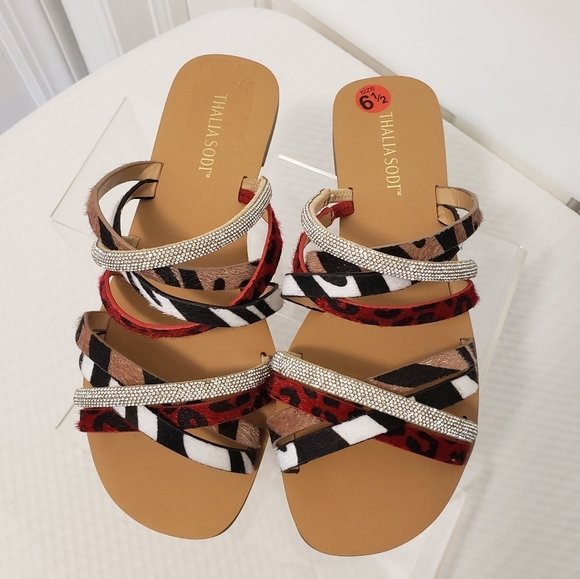 NWOB Thalia Sodi Nari Flat Slide Sandal (Women's) - Sz 6.5 M, Colorful, Stylish - Picture 1 of 8